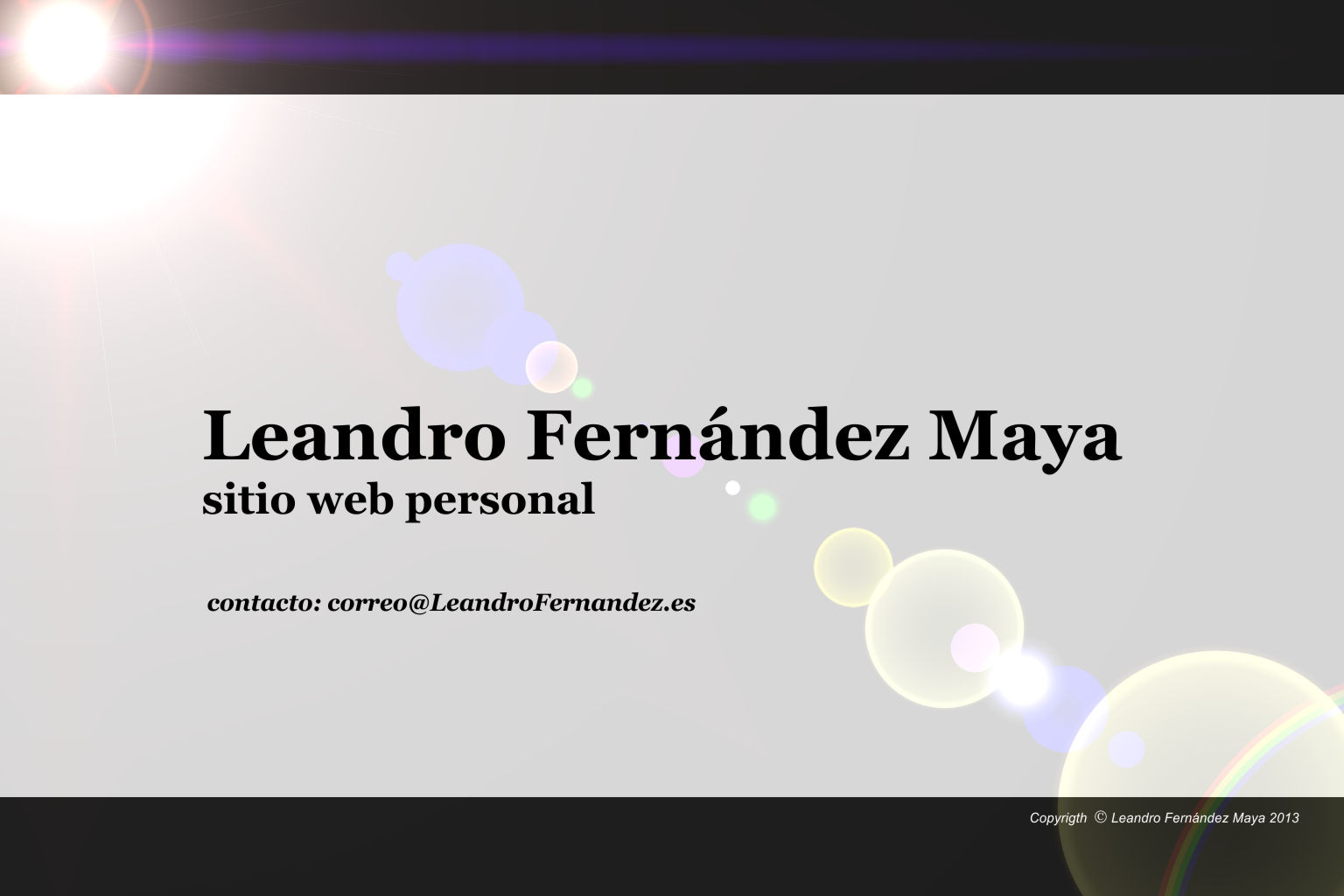 Leandro Fernández Maya - sitio web personal | LeandroFernandez.es | correo@LeandroFernandez.es